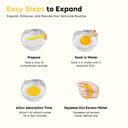 Compressed Facial Sponges Makeup Remover Pads Set - Magic Sponge (12Pcs)