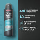 Dove Deo Men+Care Clean Comfort Dry Spray Antiperspirant Deodorant (250ml x 2pcs)