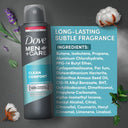 Dove Deo Men+Care Clean Comfort Dry Spray Antiperspirant Deodorant (250ml x 2pcs)