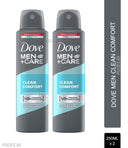 Dove Deo Men+Care Clean Comfort Dry Spray Antiperspirant Deodorant (250ml x 2pcs)