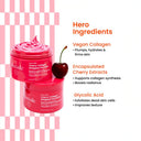Foxtale Cherry Collagen Mask for Dull Skin, Brightening & Anti-Aging (75gm)