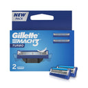 Gillette Mach 3 Turbo, Shaving Razor Blades For Men, 2 Cartridges