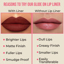 Insight Cosmetics Glide On Lip Liner, Intense Pigment, Long Wear Matte Lip Formula - Set Of 12 (3.6gm)