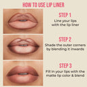 Insight Cosmetics Glide On Lip Liner, Intense Pigment, Long Wear Matte Lip Formula - Set Of 12 (3.6gm)