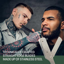 Hair Line Professional Barber Shaving Cut Straight Edge Razor (HHT023)