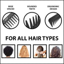 Hair Line Professional Heat Resistant Carbon Comb for Hair Styling Grooming Detangling (HLC-517)