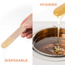 Hair Line Professional Wood Smooth Finish Disposable Wooden Wax Knife Wax Sticks For Waxing Wax Spatulas (100 PCS) (HDI010)