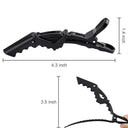 Hair Sectioning Crocodile Clips, Black (Pack of 6)