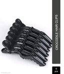 Hair Styling Clips Sectioning Crocodile hair clips Duckbill Clips For Thick Hair & Large Hairpin (Black-6 piece)