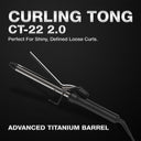 Ikonic Professional Curling Tong 22mm CT-22 (2.0) with Advanced Titanium Barrel & Auto Lock