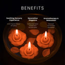 Iris Peach Pomegrante Aromatic Floating Candles (Set of 2) - (INFL8151PG)