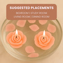Iris Peach Pomegrante Aromatic Floating Candles (Set of 2) - (INFL8151PG)