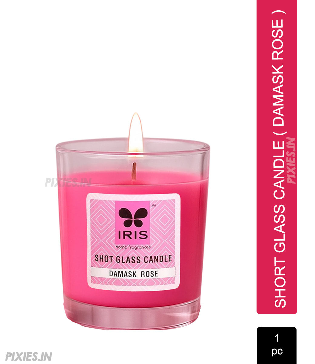 Iris Shot Glas Candle - Damask Rose (1 Pc) β Pixies.in