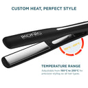 Ikonic Professional Slim Titanium Shine Hair Straightener - (STS) Black 3.0