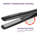 Ikonic Professional Titanium Slim Hair Straightener 1 inch - Black (1Pc)
