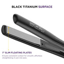 Ikonic Professional Titanium Slim Hair Straightener 1 inch - Black (1Pc)