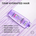 L'Oreal Paris Hyaluron Moisture Anti-Frizz Conditioner With Hyaluronic Acid For 72Hr Dehydrated Hair