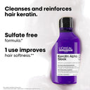 L'Oreal Professionnel Keratin Alpha Sleek Shampoo, Frizz Control and Smoothness for frizzy hair