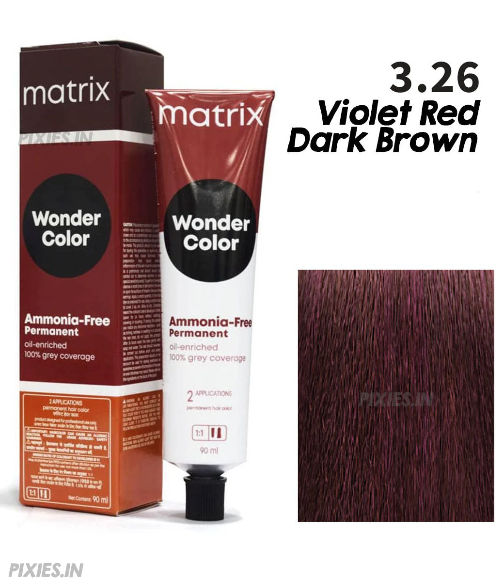 Buy Matrix Wonder Color Ammonia Free 3.26 (Darkest Brown With ...