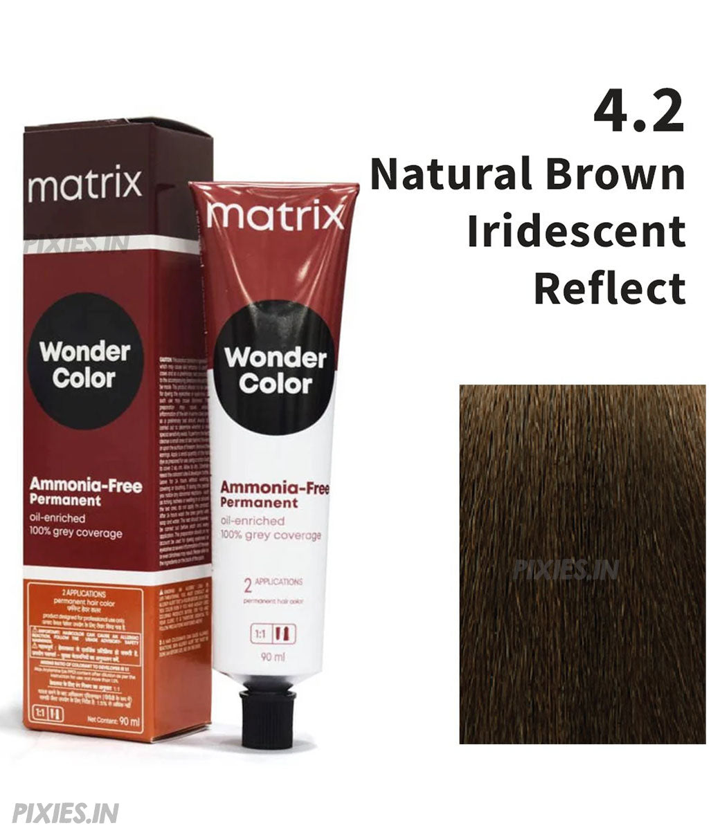 Buy Matrix Wonder Color Ammonia Free 4.2 (Natural Brown With Iridescent ...