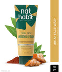 Nat Habit Brightening Ubtan Face Wash, Tikta for Dull Skin, Anti Aging with Wild Turmeric, All Skin