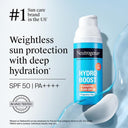 Neutrogena Hydro Boost Face Sunscreen SPF50+ PA++++ Hyaluronic Acid, Niacinamide,Oily Sensitive Skin (50ml)
