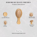 OROSSENTIALS Travel Friendly Wooden Hair Comb Brush (ORO-015)