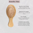 OROSSENTIALS Travel Friendly Wooden Hair Comb Brush (ORO-015)