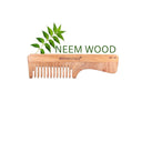 OROSSENTIALS Oil Treated Kacchi Neem Handmade Wooden Handle Wide Teeth Comb (ORO-006)