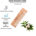 OROSSENTIALS Oil Treated Kacchi Neem Handmade Wooden Pocket Comb (ORO-007)