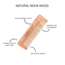 OROSSENTIALS Oil Treated Kacchi Neem Handmade Wooden Pocket Comb (ORO-007)
