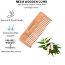 OROSSENTIALS Oil Treated Kacchi Neem Handmade Wooden Detangle Comb For Gentle Detangling (ORO-009)