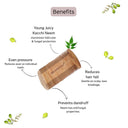 OROSSENTIALS Oil Treated Kacchi Neem Handmade Wooden Lice Comb (ORO-010)