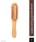 OROSSENTIALS Bamboo Bristle Wooden Long Handle Hair Brush For Women (ORO-048)