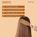 OROSSENTIALS Bamboo Bristle Wooden Long Handle Hair Brush For Women (ORO-048)