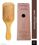 OROSSENTIALS Bamboo Bristle Wooden Small Paddle Hair Brush For Women (ORO-012)