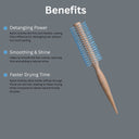OROSSENTIALS Blue Nylon Bristles Round Hair Brush (ORO-054)