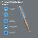 OROSSENTIALS Blue Nylon Bristles Round Hair Brush (ORO-054)