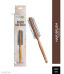 OROSSENTIALS Nylon Bristles Round Wooden Hair Brush For Women & Men (ORO-020)