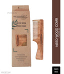 OROSSENTIALS Oil Treated Kacchi Neem Handmade Wooden Handle Single Teeth Comb (ORO-005)