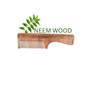OROSSENTIALS Oil Treated Kacchi Neem Handmade Wooden Handle Single Teeth Comb (ORO-005)