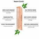 OROSSENTIALS Oil Treated Kacchi Neem Wooden Comb Two In Curved Comb (ORO-003)
