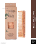 OROSSENTIALS Oil Treated Kacchi Neem Wooden Comb Wide Teeth For Gentle Detangling (ORO-001)
