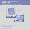 OROSSENTIALS Reusable Multi-Functional Makeup Removal Facial Cleansing Towel Pack of 2  (ORO-056)