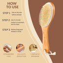 OROSSENTIALS Wooden Dry Body Brush-WITH HANDLE (ORO-022)