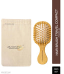 OROSSENTIALS Wooden Hair Brush Compact Travel (ORO-057)