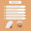 OROSSENTIALS Wooden Scalp Massager Shampoo Brush For Blood Circulation (ORO-024)