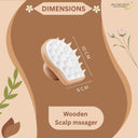 OROSSENTIALS Wooden Scalp Massager Shampoo Brush For Blood Circulation (ORO-024)