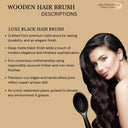 OROSSENTIALS Wooden hair brush Luxe Black (ORO-058)