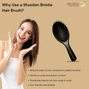 OROSSENTIALS Wooden hair brush Luxe Black (ORO-058)